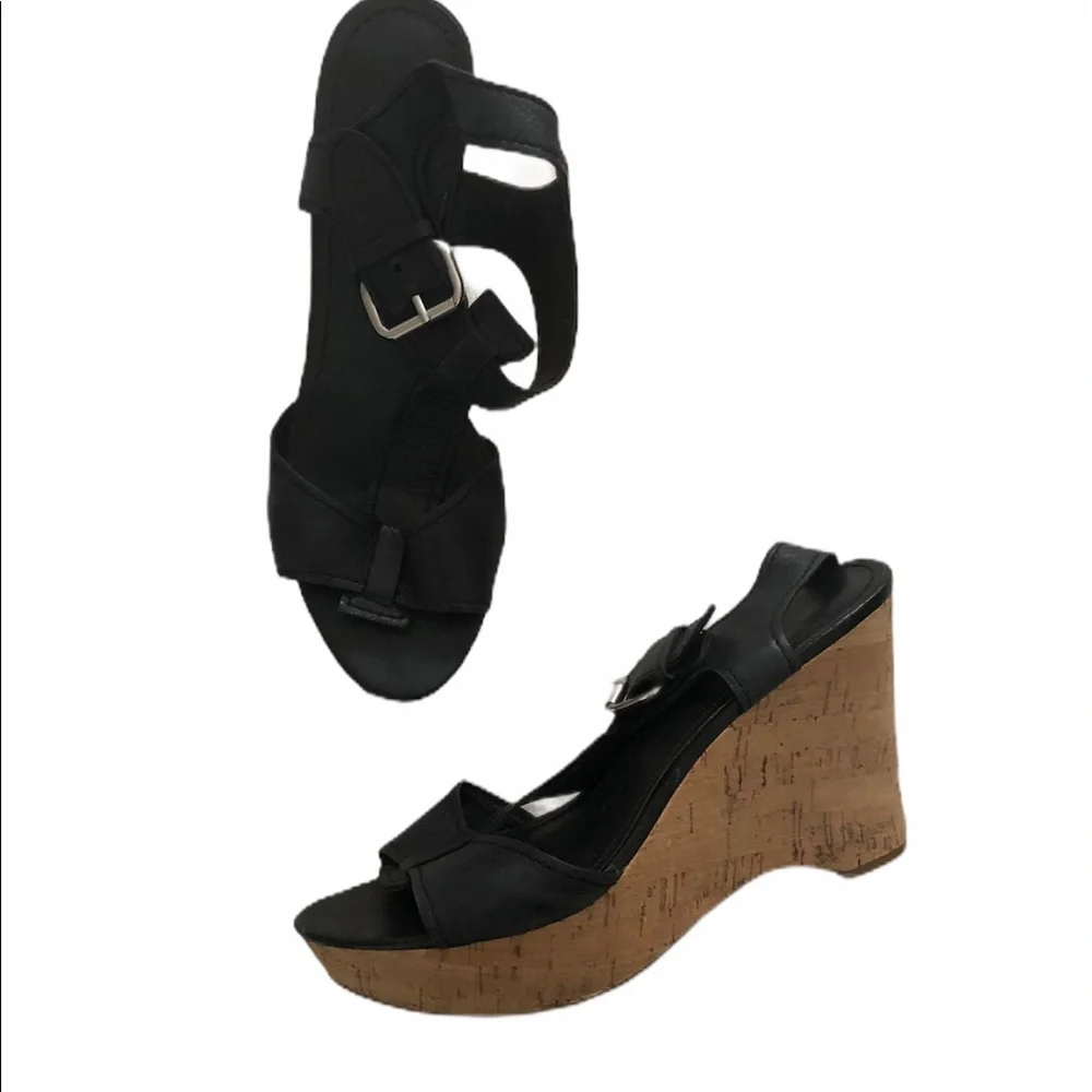 Franco Sarto Black Wedges Size 10